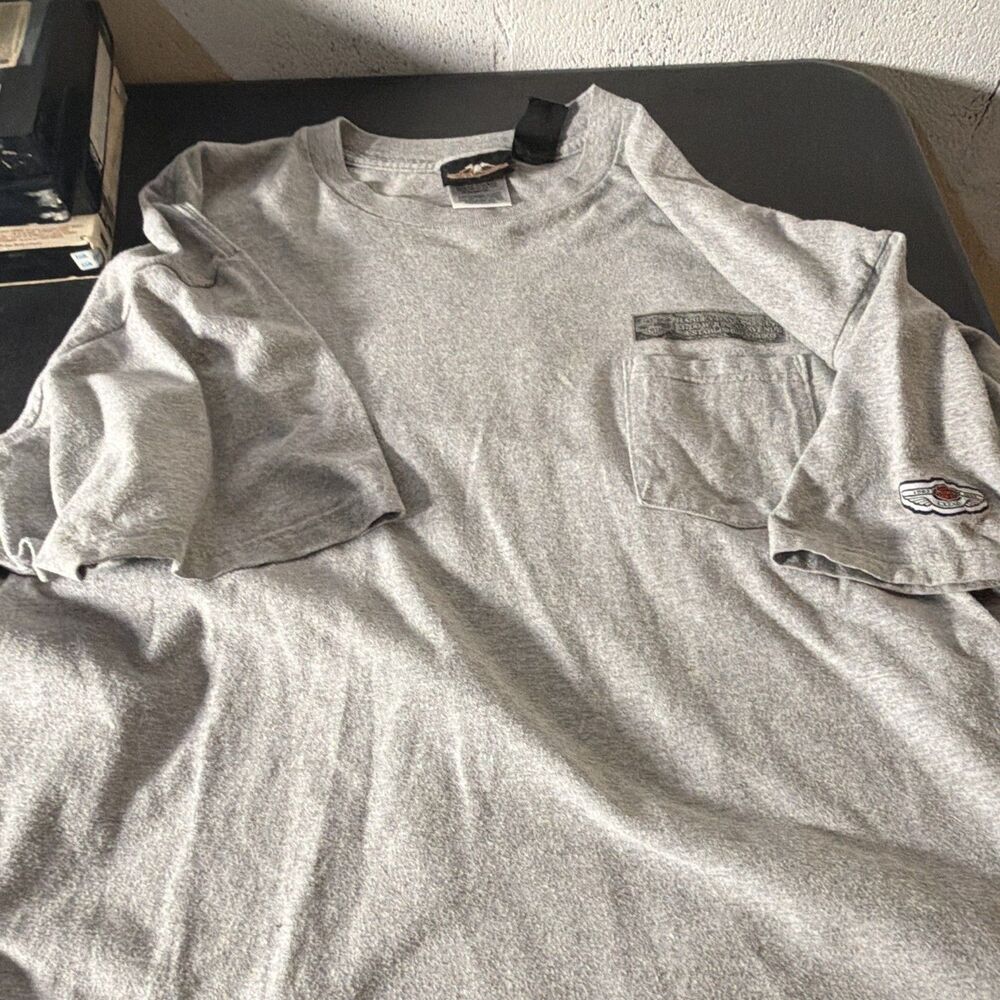 Harley-Davidson 100th Anniversary Gray Pocket T-Shirt, Size 2XL